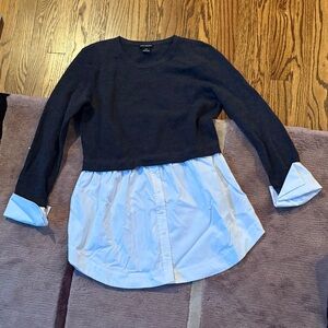 Club Monaco Sweater/Button Down Fashion Top